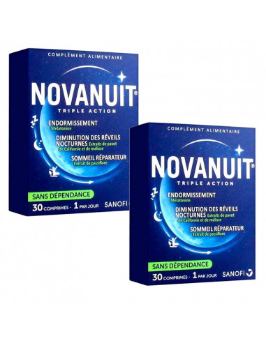 Novanuit Triple Action Lot 2x30 comprimés Sanofi Aventis - 1