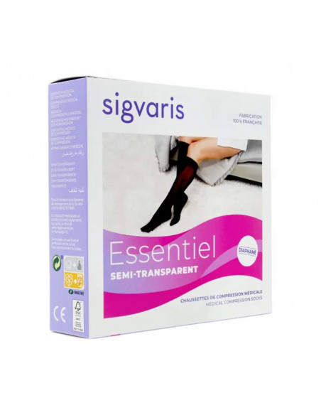 Chaussettes mi-bas de contention femme Sigvaris Diaphane Classe 2