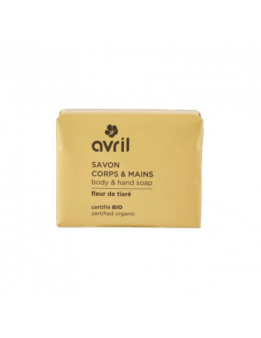 Avril Savon Corps & Mains Fleur de Tiaré Bio. Pain 100g Avril - 1