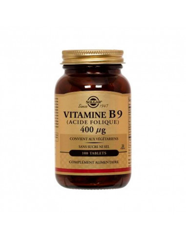 Solgar Vitamine B9 (Acide Folique) 400µg - 100 comprimés Solgar - 1