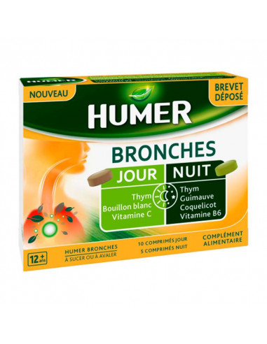Humer Bronches Jour Nuit Complément Alimentaire 15 comprimés Urgo - 1