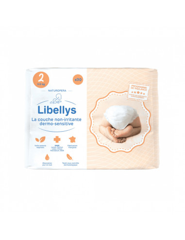 Libellys Couche Dermo-sensitive Taille 2. Paquet x30 couches Libellys - 1