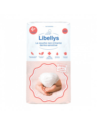 Libellys Couche Dermo-sensitive Taille 4+. Paquet x46 couches Libellys - 1