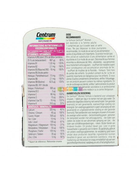 Centrum Women 13 vitamines 30 comprimés  - 2