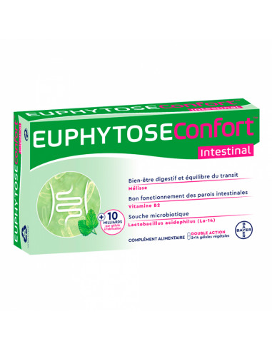 Euphytose Confort Intestinal 2x14 Gélules Végétales Bayer - 1