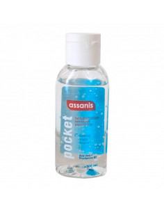 flacon gel hydroalcoolique 100ml assanis pocket