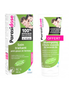 kit traitement anti-poux parasidose : soin traitant + shampooing