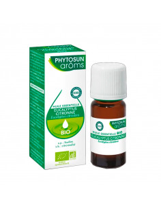 boite + flacon compte-gouttes huile essentielle eucalyptus citronné bio phytosun aroms