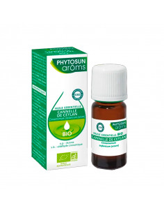 boite + flacon compte-gouttes huile essentielle cannelle de ceylan bio phytosun aroms