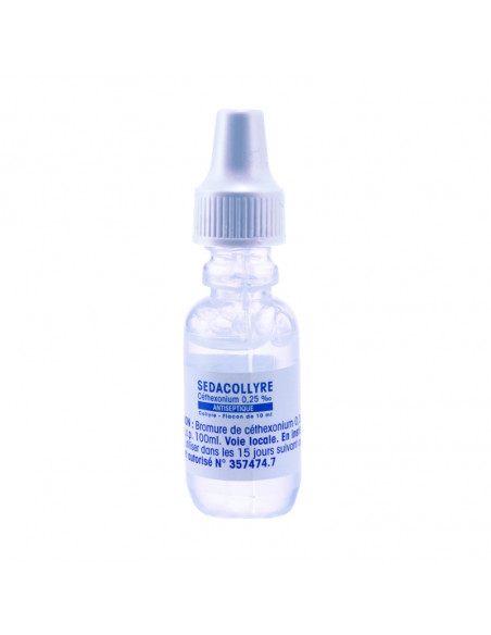 Sédacollyre, Céthexonium 0,25% - Collyre Antiseptique - 10 mL  - 2