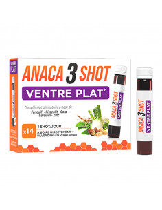 Boîte de 14 flacons Anaca Shot Ventre Plat