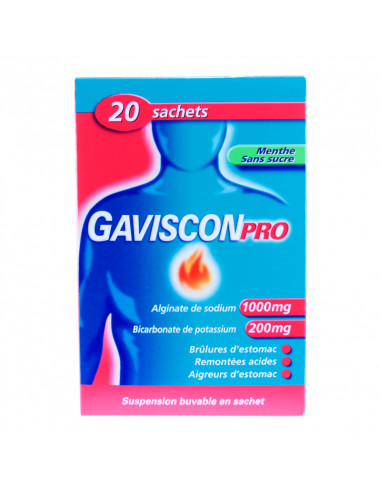 GavisconPro, sans sucre, 20 sachets