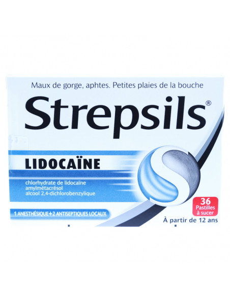 Strepsil Lidocaïne, 36 pastilles à sucer
