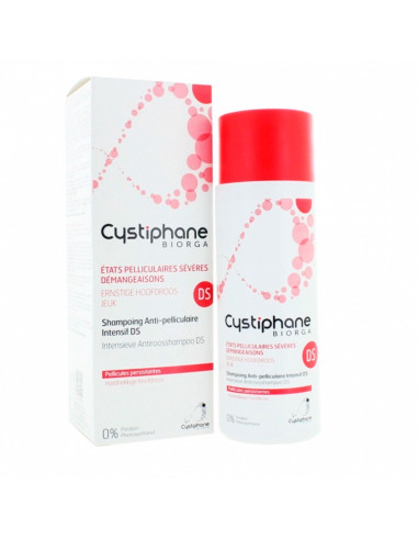 boîte + flacon shampooing anti-pelliculaire intensif DS Cystiphane Biorga