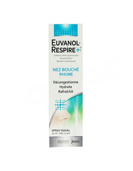 Euvanol Respire+ Nez Bouché Rhume. Spray nasal 20ml