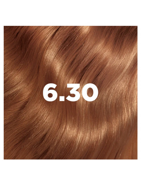 mèche de cheveux blond foncé doré 6.30