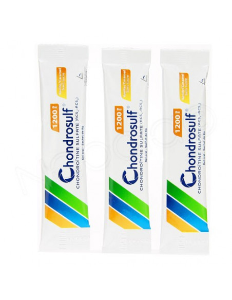 Sachets Sticks de Chondrosulf 1200 mg Sans Sucre gel oral.