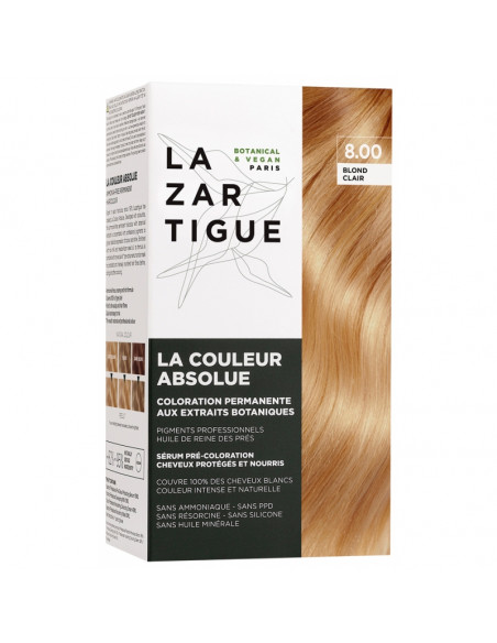 boite de coloration permanente lazartigue la couleur absolue Blond clair 8.00