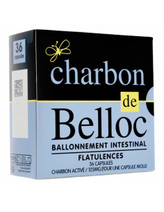 Charbon de belloc, 3 plaquettes de 12 capsules
