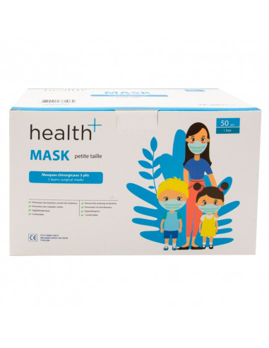 Boîte de 50 masques enfant health +