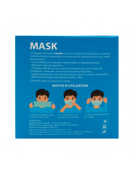 notice d'utilisation du masque enfant health+