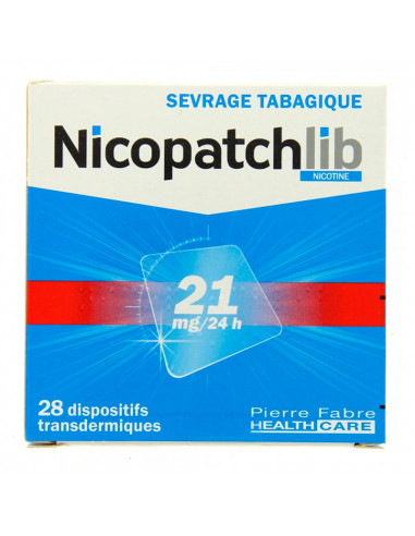 Nicopatch 21mg/24h, Sevrage tabagique, 28 patchs