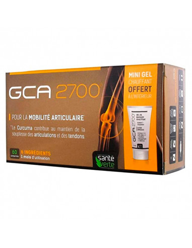 GCA 2700 Mobilité articulaire 60 comprimés + 1 mini-gel chauffant offert