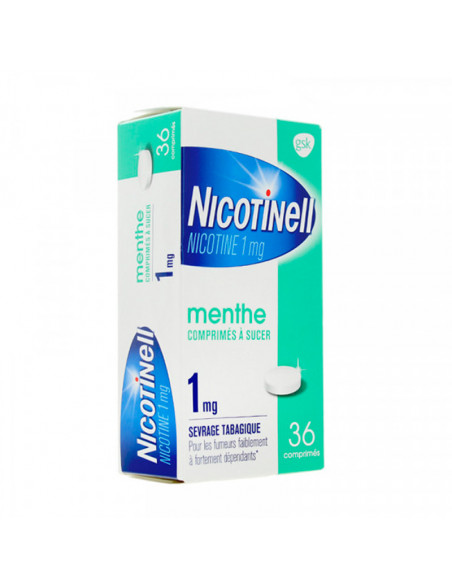 nicotinell menthe 1mg dépendance tabagique 36 comprimés à sucer