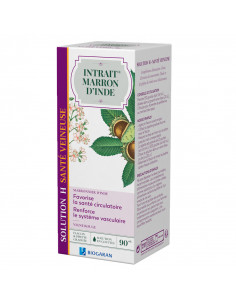 Intrait Marron d'Inde Solution H Santé Veineuse Solution en gouttes 90ml avec pipette graduée