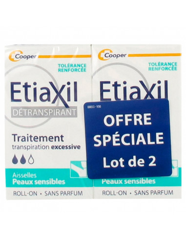 Etiaxil Détranspirant Peaux Sensibles Lot 2x15ml Etiaxil - 1