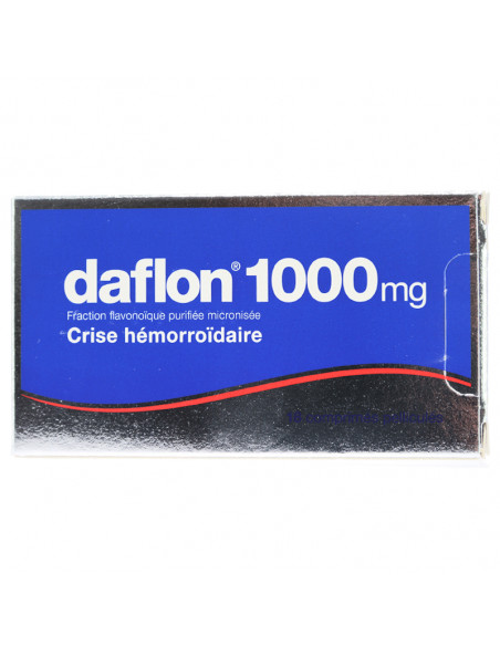 Daflon 1000mg, Crises hémorroïdaires, 18 comprimés