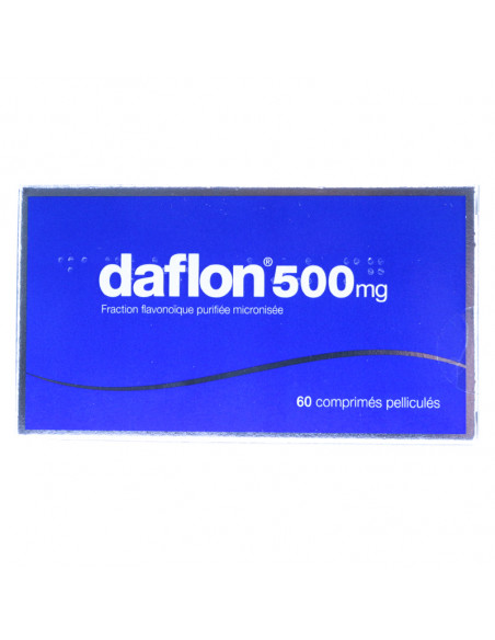 Daflon 500mg, jambes lourdes et crise hémorroïdaire, 60 comprimés