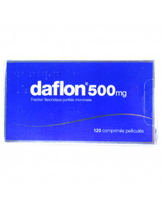 Daflon 500mg, jambes lourdes et crise hémorroïdaire, 60 comprimés 2
