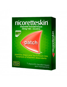 Nicoretteskin 25mg/16h, Sevrage Tabagique, 7 patchs