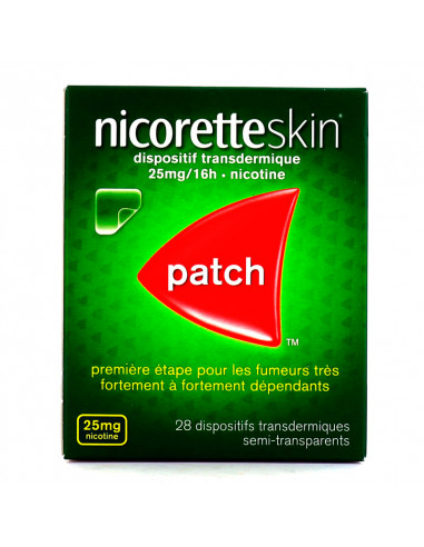 Nicoretteskin 25mg/16h, Sevrage Tabagique, 28 patchs