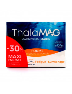Thalamag Magnésium Marin Forme Physique et Mentale Maxi Format 2x60 gélules - 2 mois