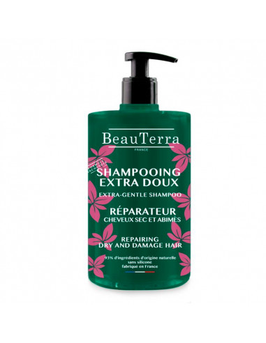 Beauterra Shampooing Extra Doux Réparateur Cheveux secs 750ml