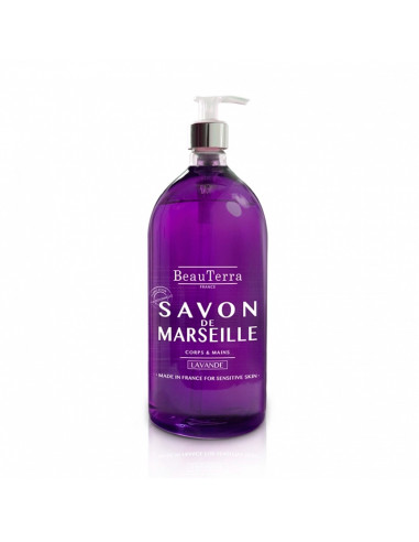 Beauterra Savon Liquide de Marseille Corps et Mains Lavande 300ml