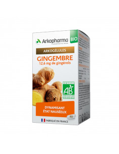 Arkogélules Gingembre Bio Dynamisant Etat Nauséeux 40 gélules