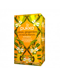 Pukka Tisane Citron Gingembre Miel de Manuka Bio 20 sachets