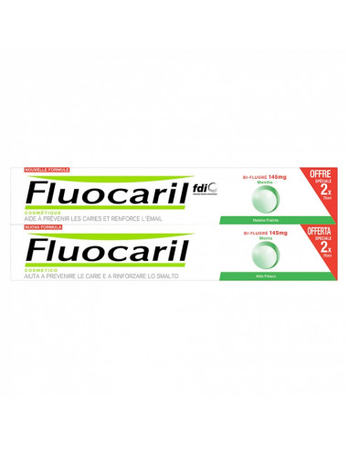 Fluocaril Bi-Fluoré 145mg Menthe Lot 2x75ml