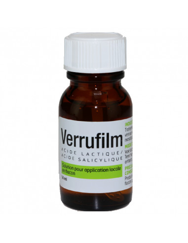 Verrufilm, acide lactique et acide salicylique, flacon de 14 mL