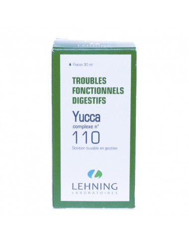 Complexe Lehning Yucca N° 110, Troubles Digestifs, Gouttes, Flacon de 30 mL