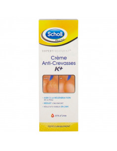 Scholl Crème Anti-Crevasses K+ Talons Fendillés Crevassés 60 ml