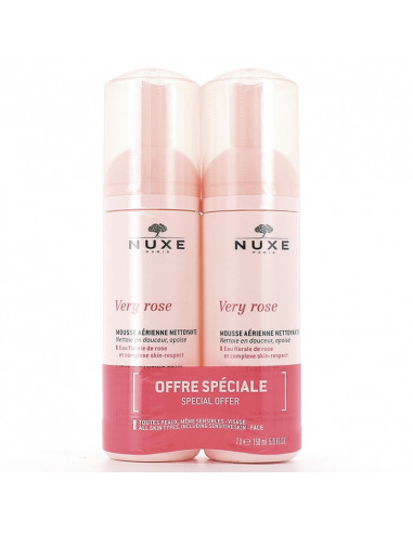 Nuxe very rose mousse visage nettoyante lot promotion offre