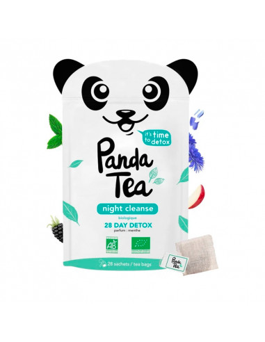 Panda Tea Night Cleanse 28 jours Détox Infusion Bio 28 sachets