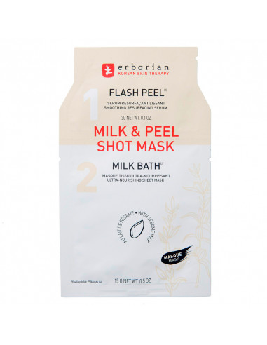 Erborian Milk & Peel Shot Mask Sérum Resurfaçant 3g + Masque tissu Erborian - 1