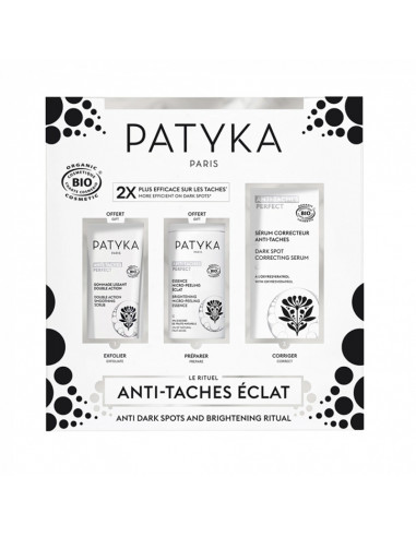 Patyka Coffret Rituel Anti-taches Eclat avec gommage lissant anti-taches offert + essence micro-peeling offerte