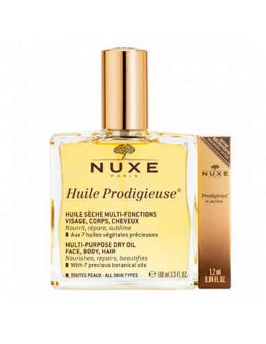 Nuxe Huile Prodigieuse 100ml + Prodigieux Absolu de Parfum 1,2ml OFFERT