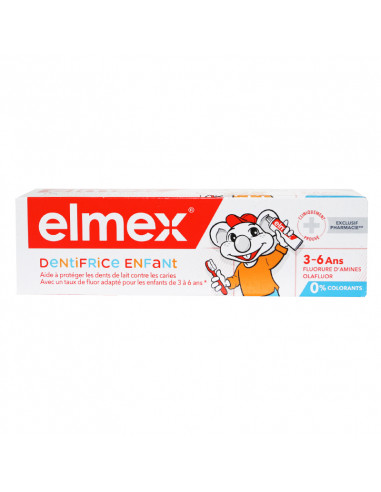 Elmex Dentifrice Enfant 3-6 ans Tube 50ml. elmex orange enfant